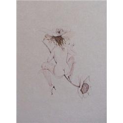 Leonor Fini (1908-) Italian, WITCH, color lithograph, signed in pencil, artist's proof, image 1...