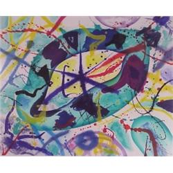 Sam Francis (1923-1994) American, TRIETTO 1 (SFE 074 RC), 1991, color aquatint etching, signed...
