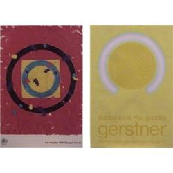 Sam Francis & Gerstner (two), LOS ANGELES 1984 OLYMPIC GAMES, color poster, 36 x 24", Knapp Com...