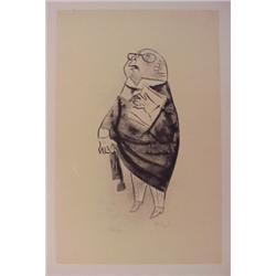 William Gropper (1897-1997) American, THE LEARNED MAN, color lithograph, signed in pencil, from...