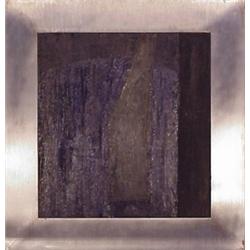 Behzah Hagheri (20th Century), BLUE #2, acrylic painting on panel, 13 1/2 x 12 1/2", framed, su...