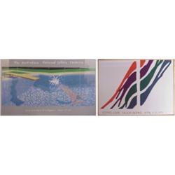 David Hockney & Morris Louis (two), EXHIBITION POSTERS, 32 x 53" & 39 x 52", Australian Nationa...