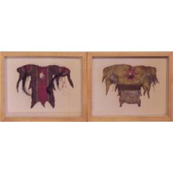 Sukey Hughes (20th Century) American (two), FIRE HEARTS MEDICINE SHIRT; CHEYENNE HEART POWER SH...