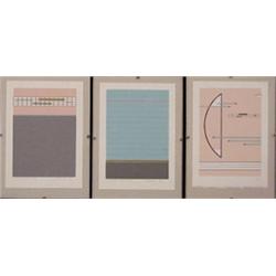 Insalaco (20th Century) (three), UNTITLED, three, each color screenprint, signed in pencil, fro...