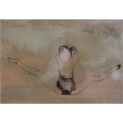 Jean Leon Jansem (b. 1920) French/Armenian, SEATED BALLERINA, color lithograph, signed in penci...