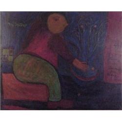 Carol Brennan Jaworski (b. 1940) Californian, MY MOTHER, 2002, acrylic painting on canvas, 64 x...