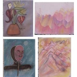 Jimison (20th Century) American (four), FACE THAT IS A MASK; MOUNTAINS; UNTITLED; BIRDS OF PARA...
