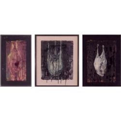 M'liz Keefe (20th Century) American (three), SAC #1; #2; #3, three, each an oil painting with t...