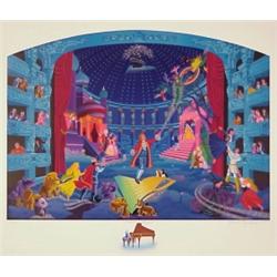Melanie Taylor Kent (20th Century) American, TRIBUTE TO MOZART, color screenprint, signed in pe...