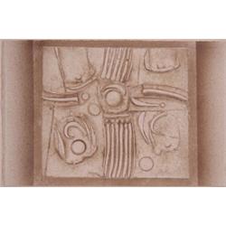 Paul Maxwell (20th Century) American, UNTITLED, acrylic painted cast paper, 14 1/2 x 23", signe...