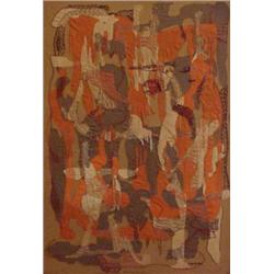 Rosita Montgomery (20th Century), IT SHALL BE NAMELESS. Stitched fabric cut-outs, 29 3/4 x 20 1...