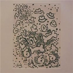 Claes Oldenberg (b. 1929) American, HATS, BONES, Q's, ETC. (A.161), 1976, color etching (green)...