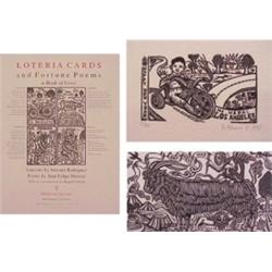 Artemio Rodriquez (20th Century) Mexican/America (three), HAPPY NEW YEAR; MY LIFE; two linocuts...