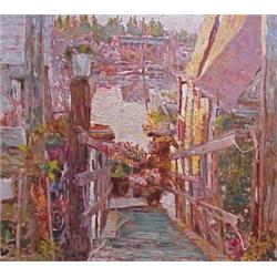 Marco Sassone (20th Century) American, MARINA VIEW, color screenprint, signed in pencil, from t...