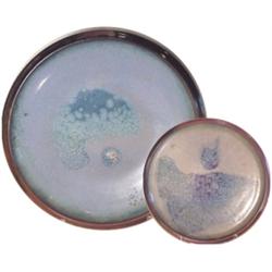 Ellice Silver (20th Century) American (two), BLUE & GREEN; BLUE, c.1973, two, each a glazed cer...