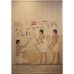 Tapestry, EGYPTIAN TRADER (right), a fine hand-woven wool tapestry, 103 x 71", made in Greece....