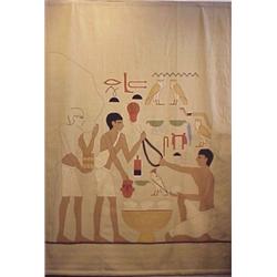 Tapestry, EGYPTIAN TRADERS (left), a fine hand-woven wool tapestry, 101 x 71", made in Greece....