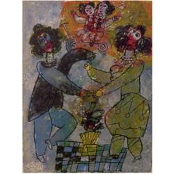 Theo Tobiasse (b. 1927) French, THE CELEBRATION, color lithograph, signed in pencil artist's pr...