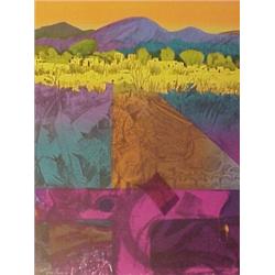 Vigil, Crespin, & Vinella? (a collaboration) (20th Century), LANDSCAPE, color lithograph, signe...