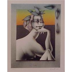 Paul Wunderlich (b. 1927) German, PORTRAIT OF WOMAN, color lithograph, signed in pencil, from t...
