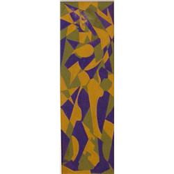 Robert B. Young (20th Century) American, HARLEQUIN, c. 1950, gouache on paper, 11 1/2 x 3 1/2",...