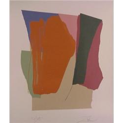 Larry Zox (b. 1936) American, UNTITLED (Siena), color screenprint, signed in pencil, from the n...