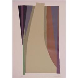 Larry Zox (b. 1936) American, UNTITLED (Beige), color screenprint, signed in pencil, from the n...