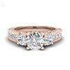 Image 2 : 2.07 CTW VS/SI Diamond Solitaire Art Deco 3 Stone Ring 18K Rose Gold - REF-327X3T - 37017