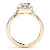 Image 4 : 1.02 CTW Certified VS/SI Princess Diamond 2Pc Set Solitaire Halo 14K Yellow Gold - REF-149N5Y - 3134