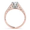 Image 5 : 0.85 CTW Certified VS/SI Diamond Solitaire Ring 18K Rose Gold - REF-110K8W - 27511