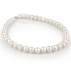 Pearl (11-12Mm) Necklace 14K White Gold - REF-23Y3K - 12860