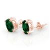 Image 1 : 2.0 CTW Emerald Earrings 14K Rose Gold - REF-13X6T - 11310