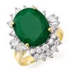 Image 1 : 5.41 CTW Emerald & Diamond Ring 14K Yellow Gold - REF-114F2N - 13274