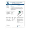 Image 2 : 0.42 CTW Emerald & Diamond Ring 18K White Gold - REF-30A2X - 10984