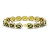 Image 2 : 21.71 CTW Tourmaline & Diamond Halo Bracelet 10K Yellow Gold - REF-338T9M - 40624