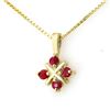 Image 1 : 0.45 CTW Ruby Pendant 10K Yellow Gold - REF-8A6X - 12645