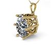 Image 1 : 1 CTW VS/SI Oval Diamond Solitaire Necklace 18K Yellow Gold - REF-279K2W - 35866
