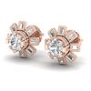 Image 1 : 1.77 CTW VS/SI Diamond Solitaire Art Deco Stud Earrings 18K Rose Gold - REF-263N6Y - 37065