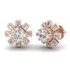Image 2 : 1.77 CTW VS/SI Diamond Solitaire Art Deco Stud Earrings 18K Rose Gold - REF-263N6Y - 37065