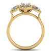 Image 4 : 1.55 CTW Certified VS/SI Diamond Solitaire 3 Stone Ring 14K Yellow Gold - REF-182A5X - 30428