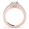 Image 2 : 1.26 CTW Certified VS/SI Princess Diamond Solitaire Halo Ring 18K Rose Gold - REF-246H9A - 27136