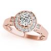 Image 2 : 1.5 CTW Certified VS/SI Diamond Solitaire Halo Ring 18K Rose Gold - REF-394X5T - 27085