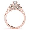 Image 5 : 1.5 CTW Certified VS/SI Diamond Solitaire Halo Ring 18K Rose Gold - REF-394X5T - 27085