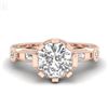 Image 2 : 1.71 CTW VS/SI Diamond Solitaire Art Deco Ring 18K Rose Gold - REF-536X4T - 37062
