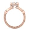 Image 4 : 1.71 CTW VS/SI Diamond Solitaire Art Deco Ring 18K Rose Gold - REF-536X4T - 37062