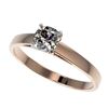 Image 1 : 0.50 CTW Certified VS/SI Quality Cushion Cut Diamond Solitaire Ring 10K Rose Gold - REF-64Y3K - 3296