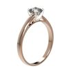 Image 4 : 0.50 CTW Certified VS/SI Quality Cushion Cut Diamond Solitaire Ring 10K Rose Gold - REF-64Y3K - 3296