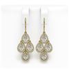 Image 1 : 5.85 CTW Pear Diamond Designer Earrings 18K Yellow Gold - REF-1090Y2K - 42829