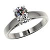 Image 2 : 1.25 CTW Certified VS/SI Quality Oval Diamond Solitaire Ring 10K White Gold - REF-372W3F - 33010