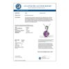 Image 3 : 2 CTW Amethyst Designer Inspired Solitaire Necklace 18K White Gold - REF-24H9A - 22009